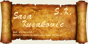 Saša Kušaković vizit kartica